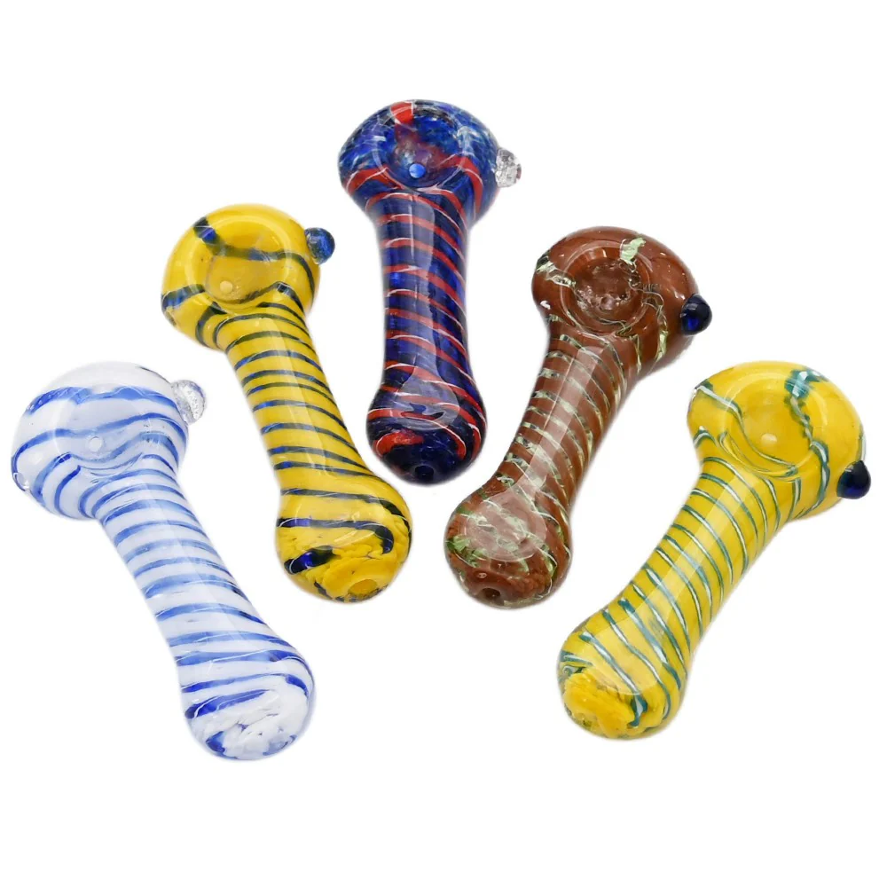 HMI 3 inch Frit Spiral Glass Hand Pipe EACH