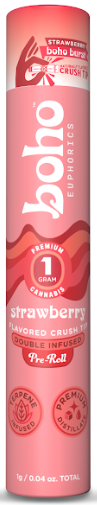 BOHO Burst Strawberry | 1g Double Infused Pre-Roll BOHO Euphorics