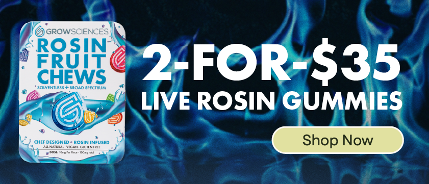 2-for-$35 Grow Sciences Live Rosin Gummies
