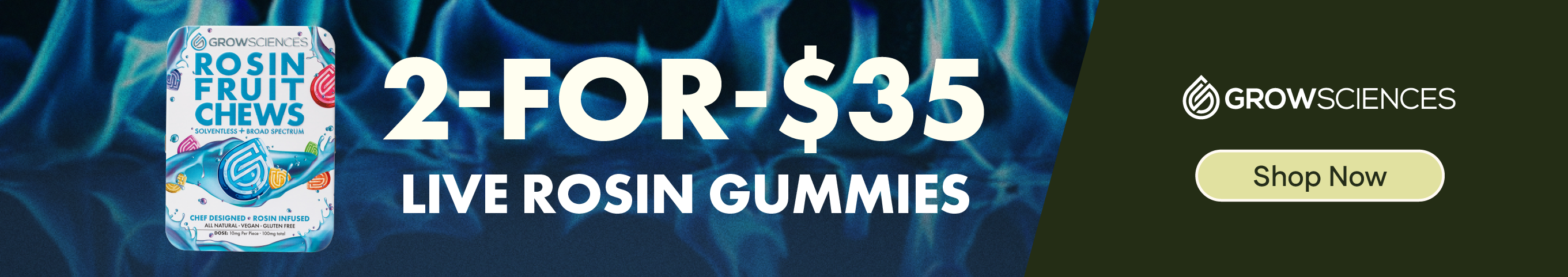 2-for-$35 Grow Sciences Live Rosin Gummies