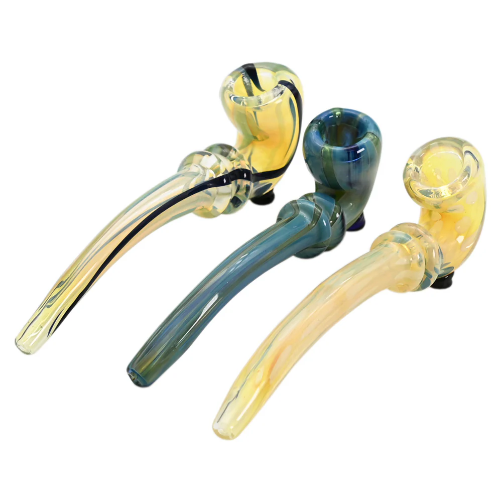 6" Fumed Sherlock Hand Pipe ASSORTED COLORS High Mountain Imports