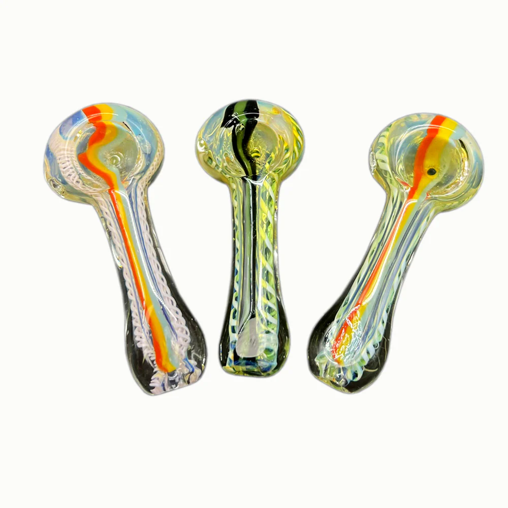 3" Latti Swirls Color Stripe Pipe ASSORTED COLORS High Mountain Imports
