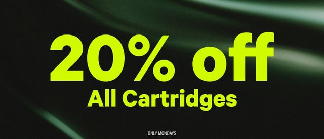 Cannabis Promo, Cannabis Sales, Cannabis Discounts, Cannabis on Sale, 20% Off Cartridges