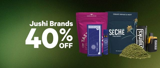 Cannabis Promo, Cannabis Sales, Cannabis Discounts, Cannabis on Sale, 40% Off Jushi Brands