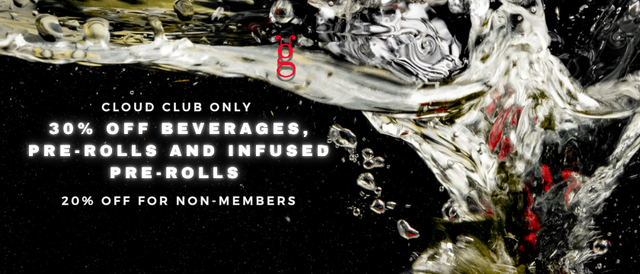 Cannabis Promo, Cannabis Sales, Cannabis Discounts, Cannabis on Sale, 20% Off Beverages, Pre-Rolls & Infused Pre-Rolls