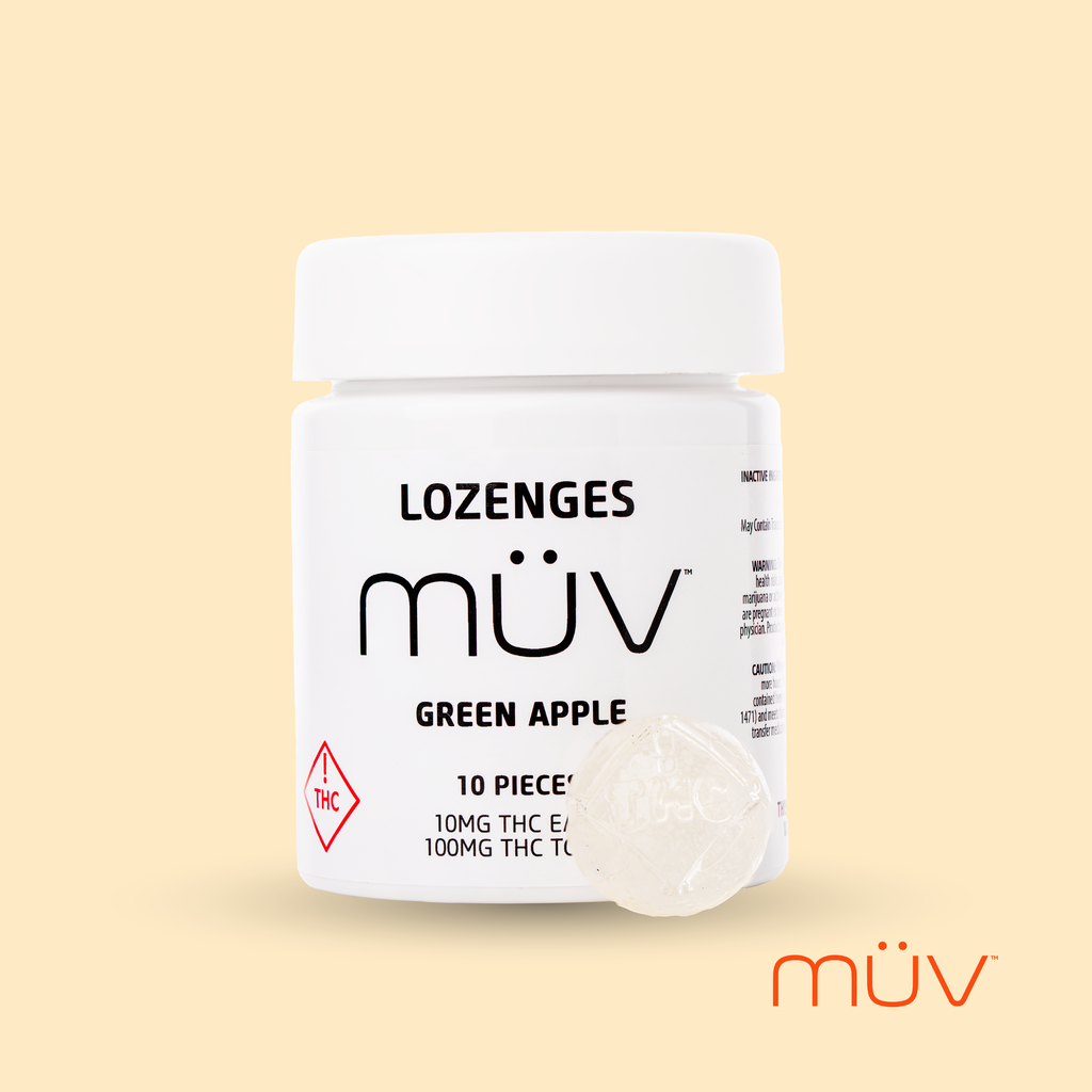 MÜV Green Apple Lozenges Lozenges Edible, 100mg, 10-Pack