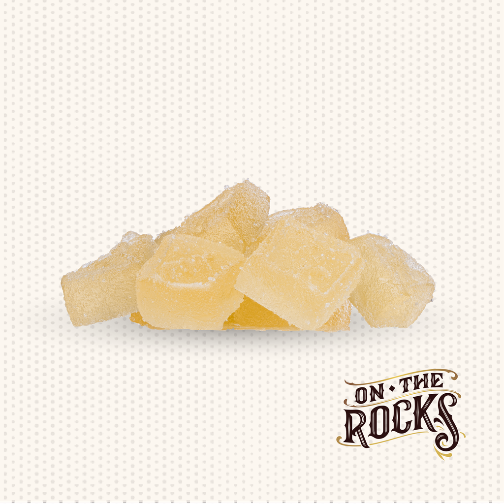 On The Rocks Live Rosin Peach Mango [Lemon Cake]  Solventless Soft Chews Edible, 100mg, 10-Pack - image 2