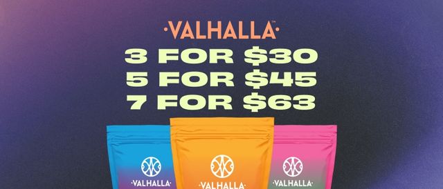 Cannabis Promo, Cannabis Sales, Cannabis Discounts, Cannabis on Sale, 3/$30, 5/$45 or 7/$63 Valhalla Edibles