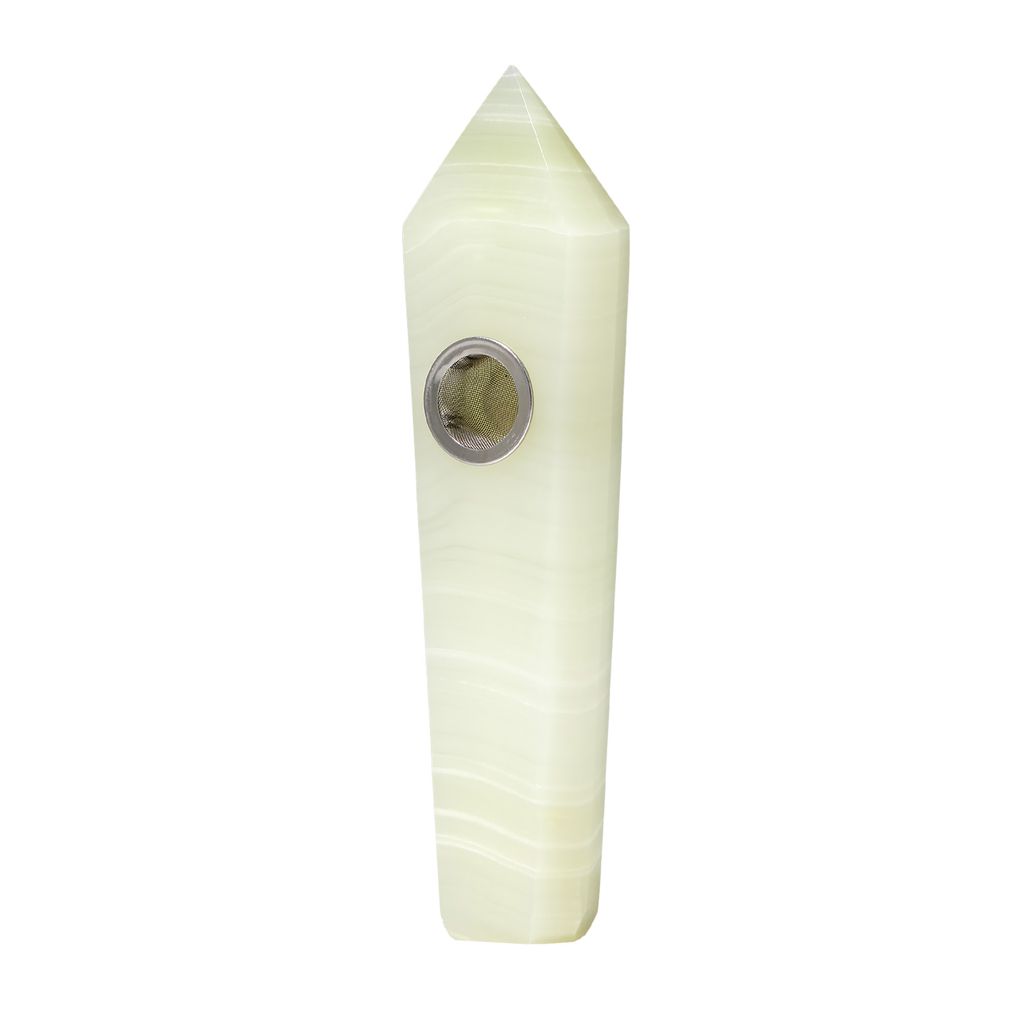 Astral Project Gemstone Pipe Afghan Jade