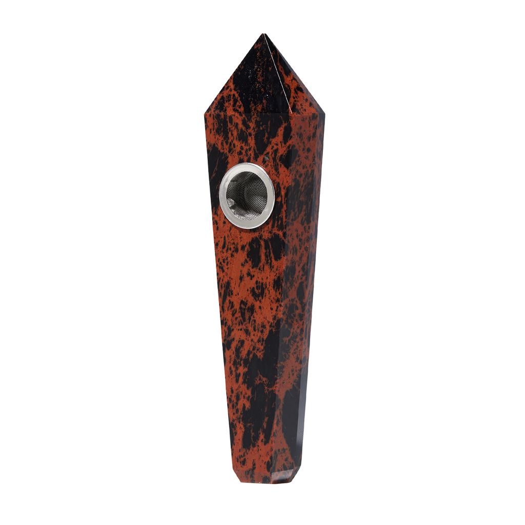 Astral Project Gemstone Pipe Red Obsidian
