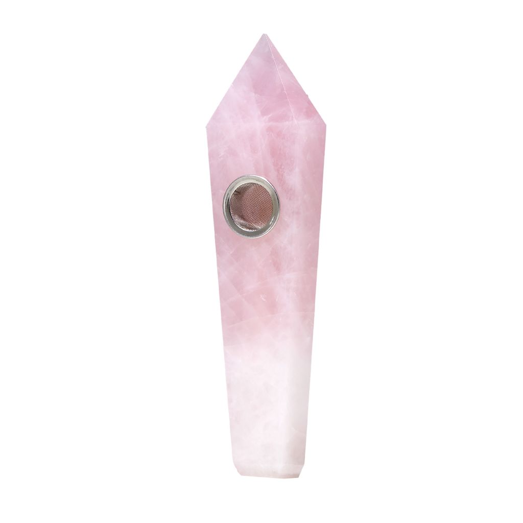 Astral Project Gemstone Pipe Rose Quartz