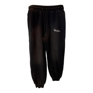 Embroidered White/Black Jogger Sweatpants Bisa Premium