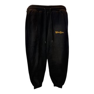 Yellow/Black Embroidered Jogger Sweatpants Bisa Premium