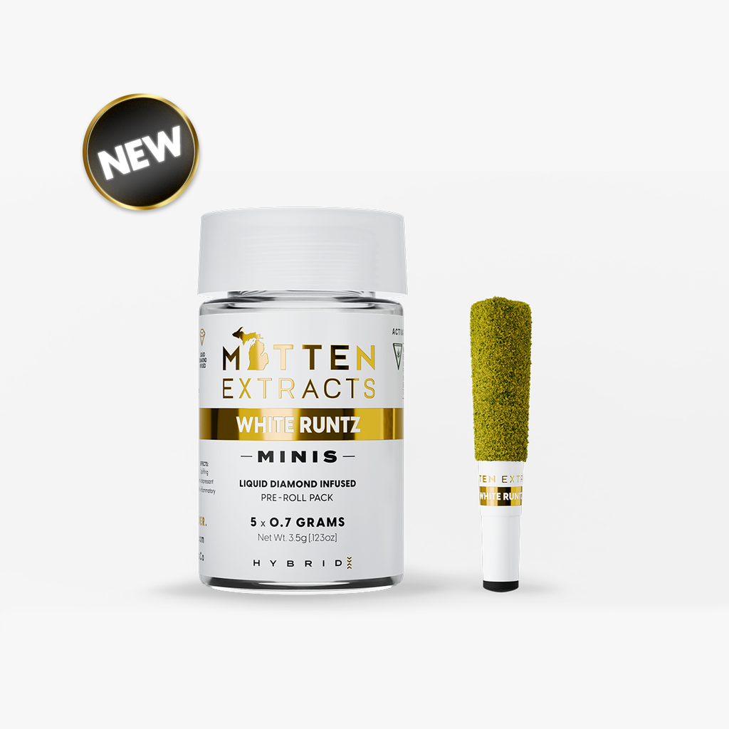 Mitten Extracts White Runtz Infused Pre-Rolls Multipack, 3.5g, 5pk