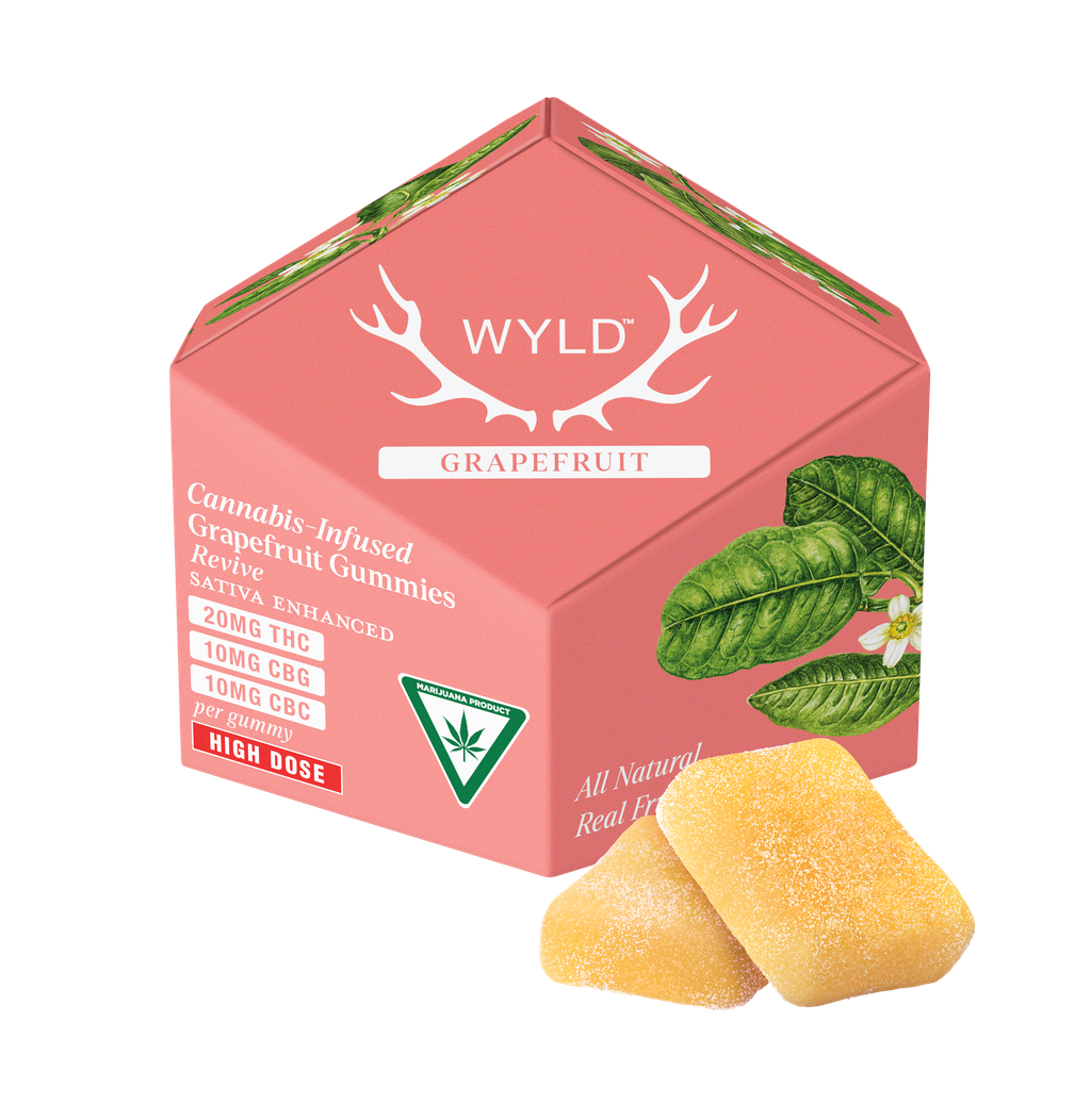 Wyld Grapefruit 1:1:2 CBD:CBC:THC Gummy Candy Edible, 200mg, 10pk
