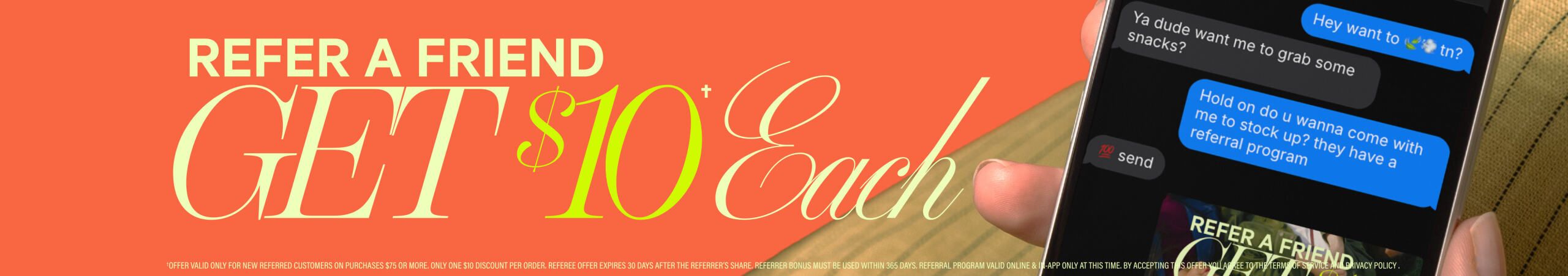 Cannabis Promo, Cannabis Sales, Cannabis Discounts, Cannabis on Sale, Refer a Friend, get $10!