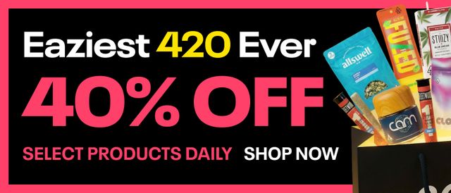 Cannabis Promo, Cannabis Sales, Cannabis Discounts, Cannabis on Sale, Apr 19 - 40% off Select Products!