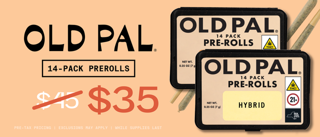 Cannabis Promo, Cannabis Sales, Cannabis Discounts, Cannabis on Sale, $35 Old Pal 14 Pack Prerolls - TODAY ONLY!