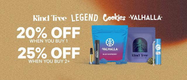 Cannabis Promo, Cannabis Sales, Cannabis Discounts, Cannabis on Sale, 20% Off 1 Item, 25% Off 2+ Items
