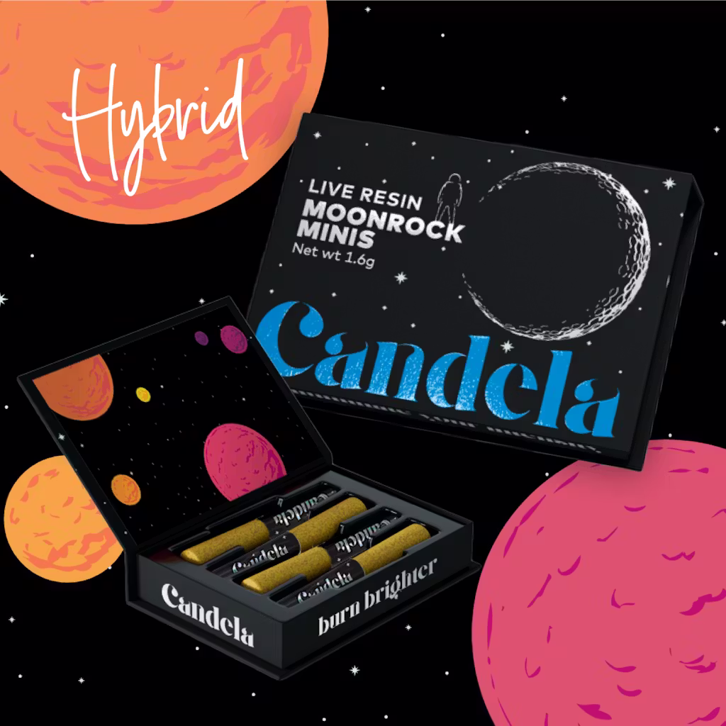 Rainbow Sherbet MoonRock Candela