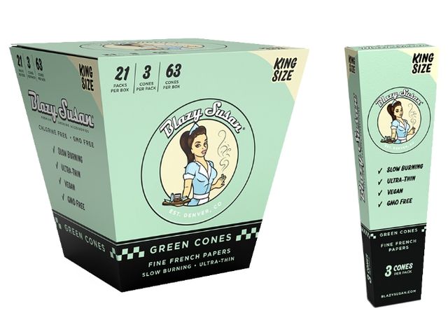 Green Paper Cones King Size  Blazy Susan