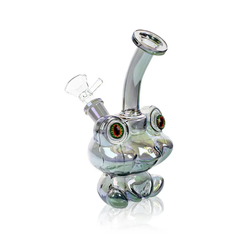 6" Electroplated Frog Bong