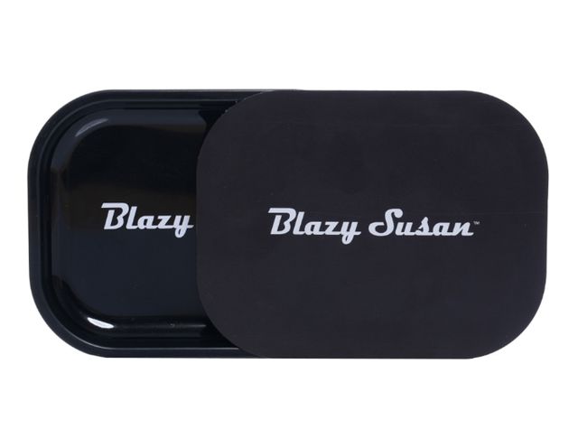 Rolling Tray w Lid - Small - Black  Blazy Susan