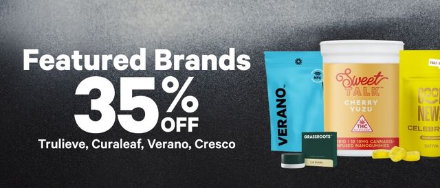 Cannabis Promo, Cannabis Sales, Cannabis Discounts, Cannabis on Sale, 35% Off Featured Brands