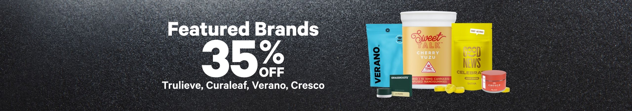 Cannabis Promo, Cannabis Sales, Cannabis Discounts, Cannabis on Sale, 35% Off Featured Brands