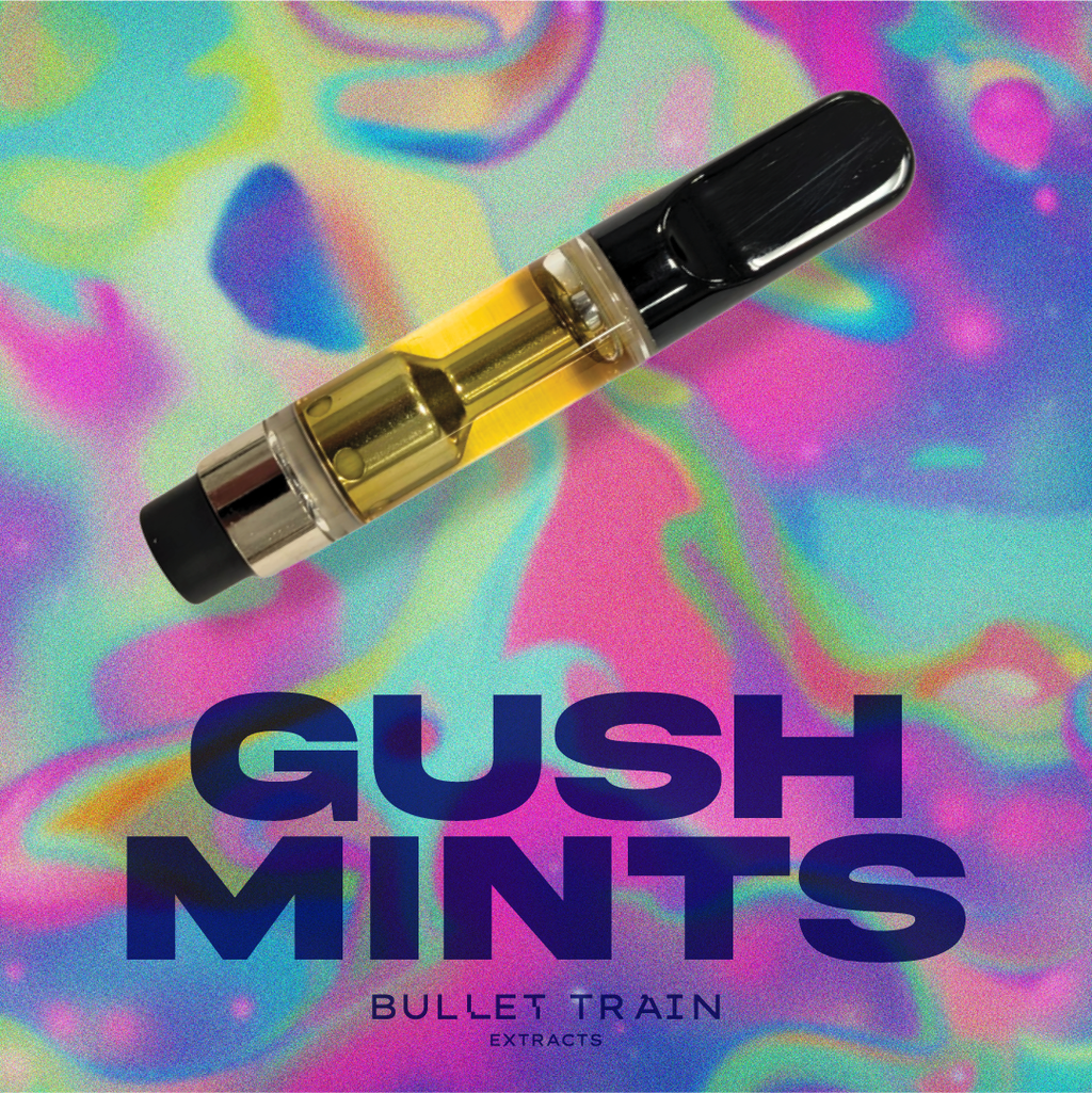 Bullet Train Gush Mints - Distillate + Live Resin Cartridge Vape, 1g