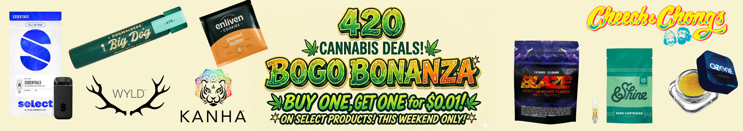 Cannabis Promo, Cannabis Sales, Cannabis Discounts, Cannabis on Sale, BOGO Bonanza - Enliven Treats