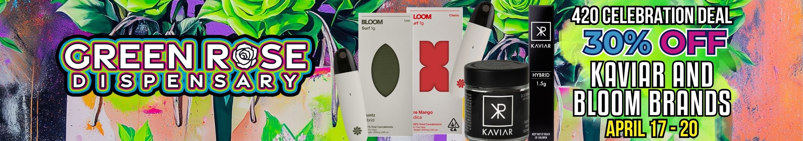 Cannabis Promo, Cannabis Sales, Cannabis Discounts, Cannabis on Sale, 30% Off Kaviar, Blaze, & Bloom!
