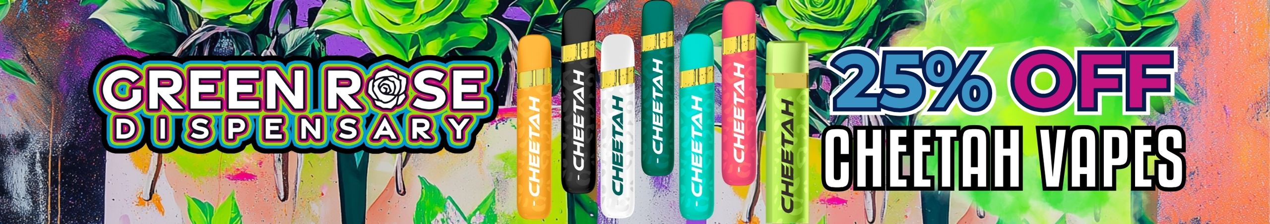 Cannabis Promo, Cannabis Sales, Cannabis Discounts, Cannabis on Sale, 25% Off Cheetah Vapes!
