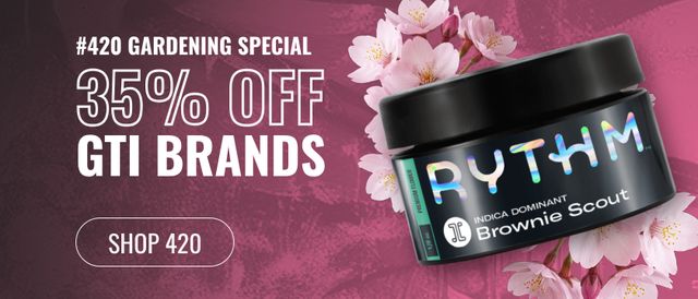 Cannabis Promo, Cannabis Sales, Cannabis Discounts, Cannabis on Sale, 35% Off GTI Brands