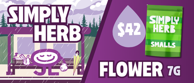 Cannabis Promo, Cannabis Sales, Cannabis Discounts, Cannabis on Sale, $42 Simply Herb 7G Smalls