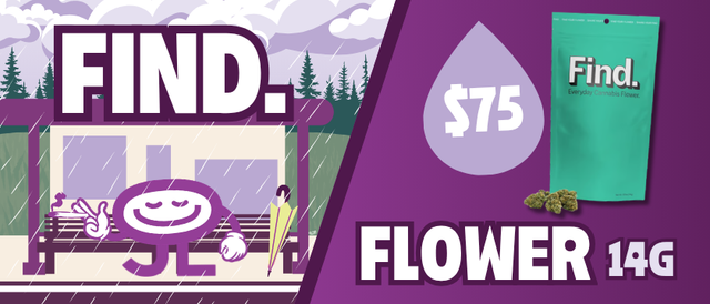 Cannabis Promo, Cannabis Sales, Cannabis Discounts, Cannabis on Sale, $75 Find. 14G Flower