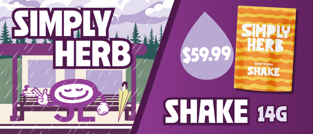 Cannabis Promo, Cannabis Sales, Cannabis Discounts, Cannabis on Sale, $59.99 Simply Herb 14G Shake