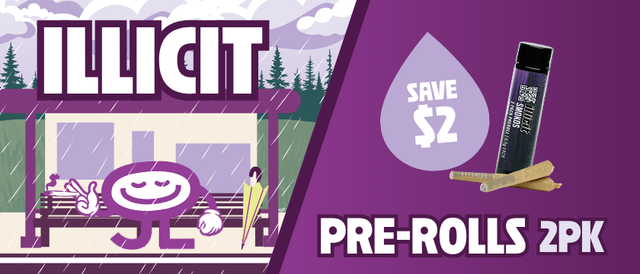 Cannabis Promo, Cannabis Sales, Cannabis Discounts, Cannabis on Sale, $2 Off Illicit 2 Pack Pre-Rolls