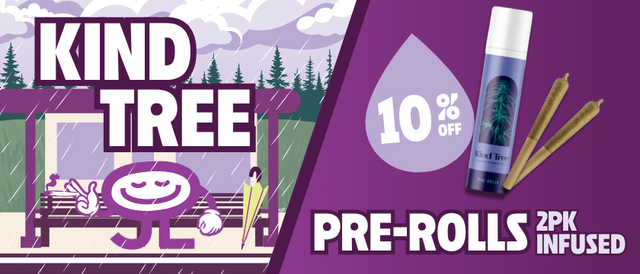 Cannabis Promo, Cannabis Sales, Cannabis Discounts, Cannabis on Sale, 10% Off Kind Tree 2 Pack Infused Pre-Rolls