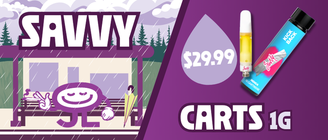 Cannabis Promo, Cannabis Sales, Cannabis Discounts, Cannabis on Sale, $29.99 Savvy 1G Cartridge