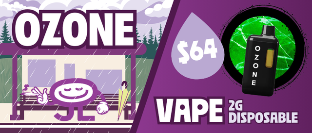 Cannabis Promo, Cannabis Sales, Cannabis Discounts, Cannabis on Sale, $64 Ozone 2G Disposable