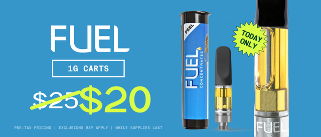 Cannabis Promo, Cannabis Sales, Cannabis Discounts, Cannabis on Sale, Fuel 1G Vapes $20 - TODAY ONLY!