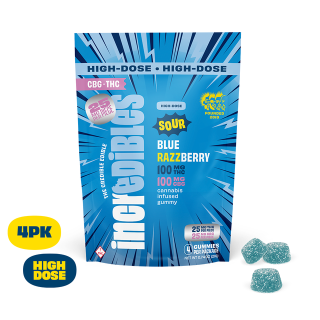 Sour Blue Razzberry 1:1 THC:CBG incredibles