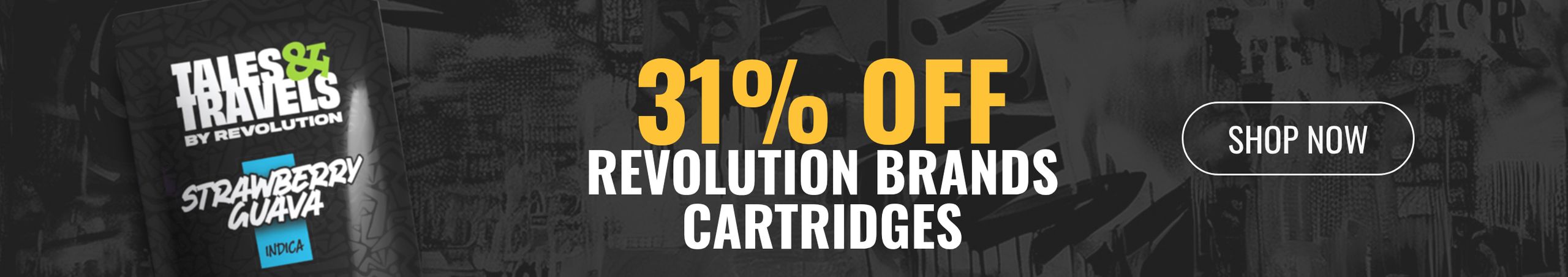 Cannabis Promo, Cannabis Sales, Cannabis Discounts, Cannabis on Sale, 31% Off Revolution Cartridges