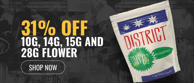 Cannabis Promo, Cannabis Sales, Cannabis Discounts, Cannabis on Sale, 31% off 10g, 14g, 15g and 28g Flower