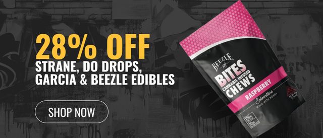 Cannabis Promo, Cannabis Sales, Cannabis Discounts, Cannabis on Sale, 28% off Strane, Do Drops, Garcia & Beezle Edibles