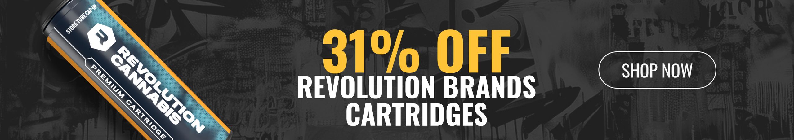 Cannabis Promo, Cannabis Sales, Cannabis Discounts, Cannabis on Sale, 31% Off Revolution Cartridges