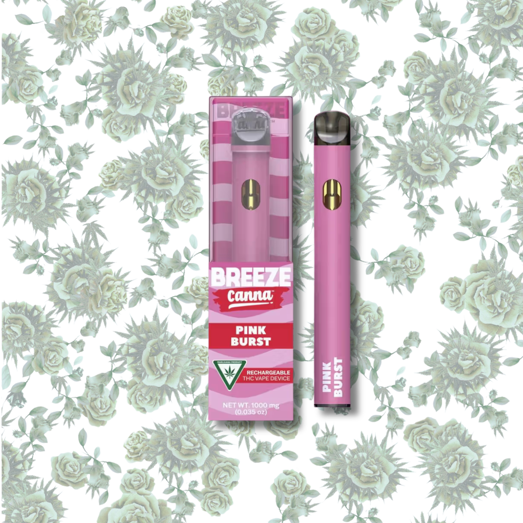 how much is elf bar vape BREEZE Canna Breeze | Disposable Vapor Cart | Strawberry Cream | 1g main image 1