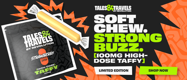 Cannabis Promo, Cannabis Sales, Cannabis Discounts, Cannabis on Sale, Tales & Travels High-Dose Taffy