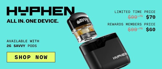 Cannabis Promo, Cannabis Sales, Cannabis Discounts, Cannabis on Sale, Savvy 2G Hyphen All-In-One